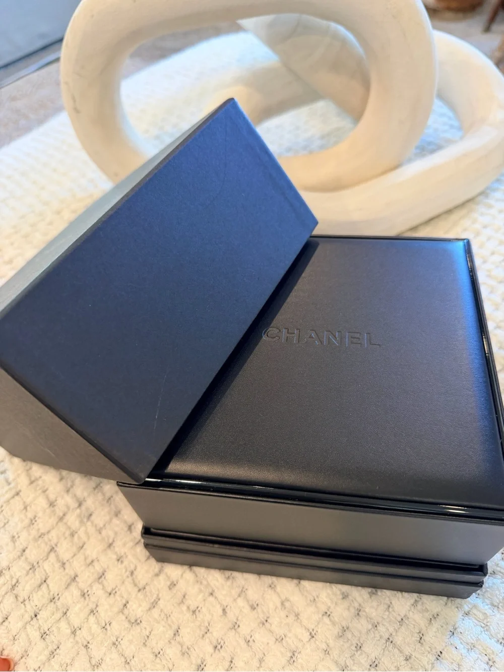 CHANEL White Ceramic Diamond Bezel J12-Style Watch